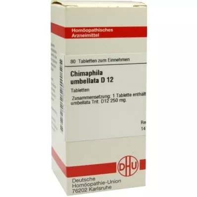 CHIMAPHILA UMBELLATA D 12 tabletter, 80 stk