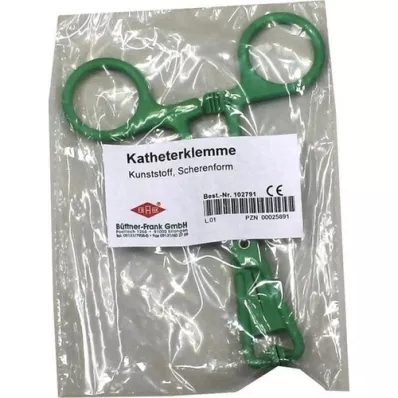 KATHETERKLEMME sakseformet plastik, 1 stk