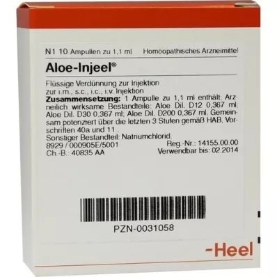 ALOE INJEEL Ampuller, 10 stk