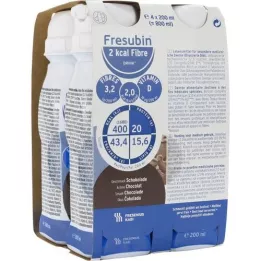 FRESUBIN 2 kcal Fiber DRINK Chokolade drikkeflaske, 4X200 ml