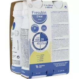 FRESUBIN 2 kcal DRINK Vanilje drikkeflaske, 4X200 ml