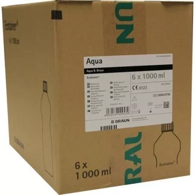 AQUA B.Braun skylleopløsning plastikflaske, 6X1000 ml