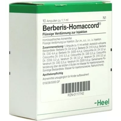 BERBERIS HOMACCORD Ampuller, 10 stk