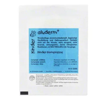 Aluderm børnekompress 4 x 6 cm, 1 stk Aluderm børnekompress 4 x 6 cm, 1 stk