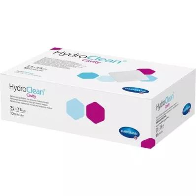 HYDROCLEAN hulrumskompresser 7,5x7,5 cm steril, 10 stk