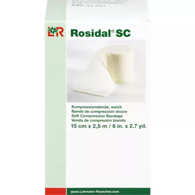 ROSIDAL SC Kompressionsbandage blød 15 cmx2,5 m, 1 stk