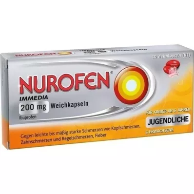 NUROFEN Immedia 200 mg bløde kapsler, 10 stk