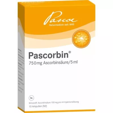 PASCORBIN Ampuller, opløsning til injektion, 10X5 ml
