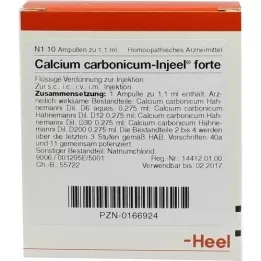 CALCIUM CARBONICUM INJEEL forte ampuller, 10 stk