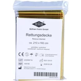 RETTUNGSDECKE KFZ 160x210 cm guld/sølv, 1 stk