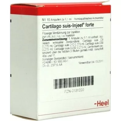 CARTILAGO suis Injeel forte ampuller, 10 stk CARTILAGO suis Injeel forte ampuller, 10 stk