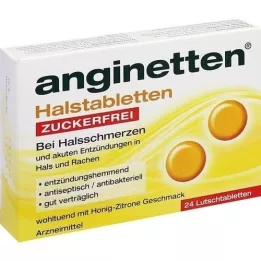 ANGINETTEN Halstabletter sukkerfri, 24 stk