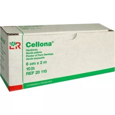 CELLONA Gipsbandager 6 cmx2 m, 10 stk
