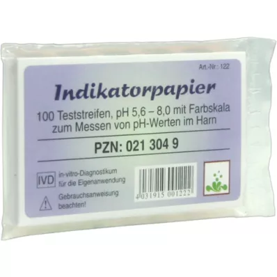 INDIKATORPAPIER Teststrimler, 100 stk
