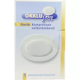 OKKLUFIX Eye komprimerer sterilt selvklæbende, 5 stk