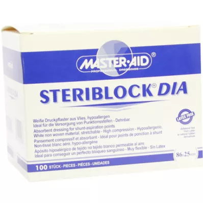 STERIBLOCK DIA 25x86 mm trykpuds hvid, 100 stk