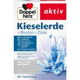 DOPPELHERZ Silica+biotin+zinktabletter, 60 stk