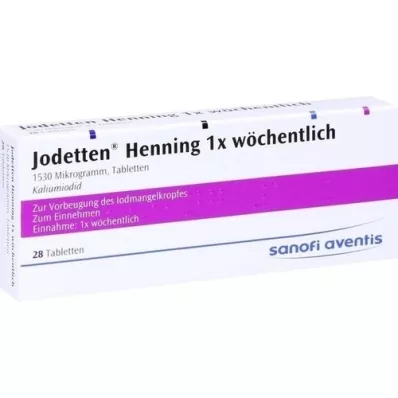 JODETTEN Henning 1x ugentlige tabletter, 28 stk