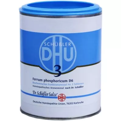BIOCHEMIE DHU 3 Ferrum phosphoricum D 6 tabletter, 1000 stk