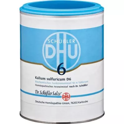 BIOCHEMIE DHU 6 Kalium sulfuricum D 6 tabletter, 1000 stk BIOCHEMIE DHU 6 Kalium sulfuricum D 6 tabletter, 1000 stk