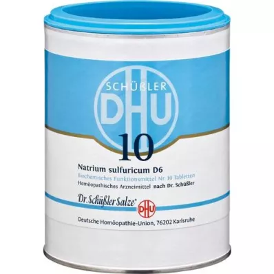 BIOCHEMIE DHU 10 Natrum sulfuricum D 6 tabletter, 1000 stk