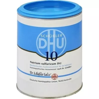 BIOCHEMIE DHU 10 Natrum sulfuricum D 12 tabletter, 1000 stk BIOCHEMIE DHU 10 Natrum sulfuricum D 12 tabletter, 1000 stk