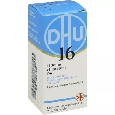 BIOCHEMIE DHU 16 Lithium chloratum D 6 tabletter, 80 stk BIOCHEMIE DHU 16 Lithium chloratum D 6 tabletter, 80 stk