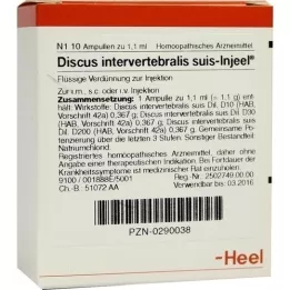 DISCUS INTERVERTEBRALIS suis Injeel ampuller, 10 stk