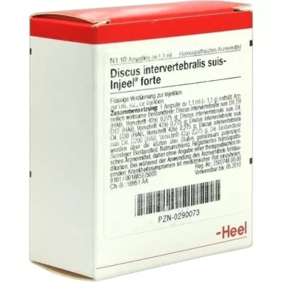 DISCUS INTERVERTEBRALIS suis Injeel forte ampuller, 10 stk