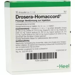 DROSERA HOMACCORD Ampuller, 10 stk