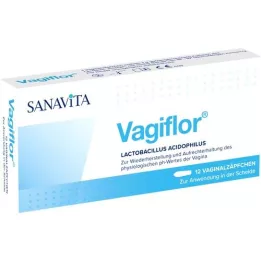 VAGIFLOR Vaginale stikpiller, 12 stk