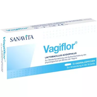 VAGIFLOR Vaginale stikpiller, 12 stk