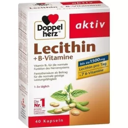 DOPPELHERZ Lecithin + B-vitamin kapsler, 40 stk