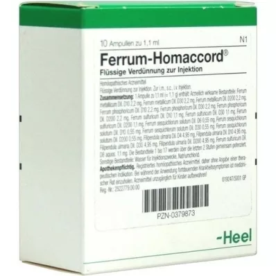 FERRUM HOMACCORD Ampuller, 10 stk