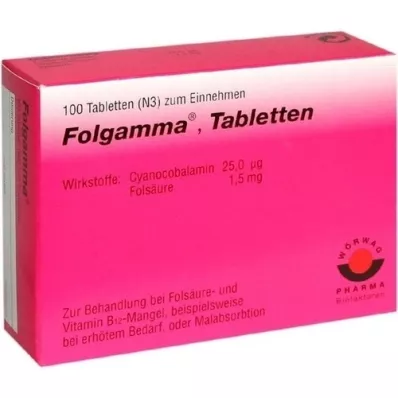 FOLGAMMA Tabletter, 100 stk