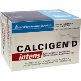 CALCIGEN D intens 1000 mg/880 IE tyggetabletter, 120 stk