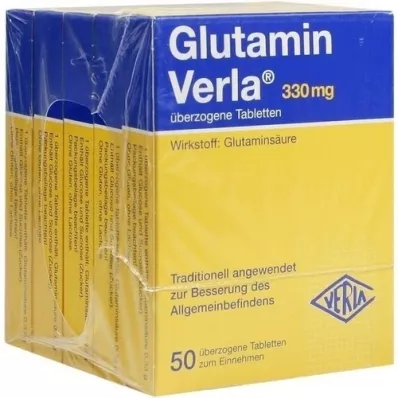 GLUTAMIN VERLA overtrukne tabletter, 250 stk