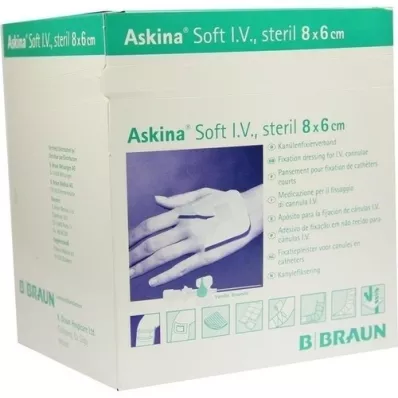 ASKINA Blød I.V. sårbandage 6x8 cm, 50 stk