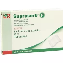 SUPRASORB F F Film sårforbindinger 5x7 cm sterile, 10 stk