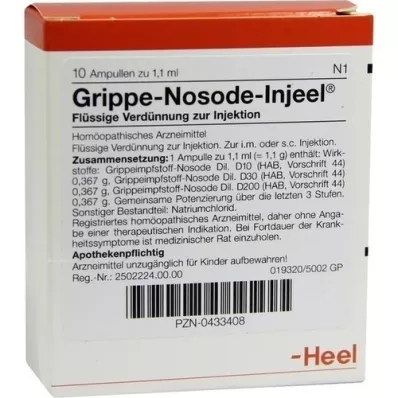 GRIPPE NOSODE Injeel ampuller, 10 stk