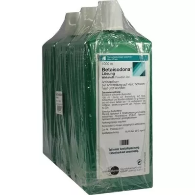 BETAISODONA Opløsning, 3X1000 ml