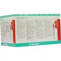 OMNICAN Insulinsprøjte 1 ml U40 med kanal 0,30x8 mm enkelt, 100x1 stk