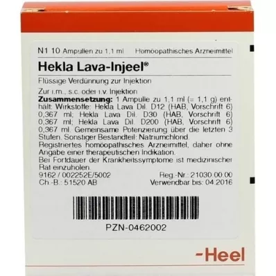HEKLA LAVA Injeel ampuller, 10 stk