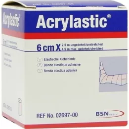ACRYLASTIC 6 cmx2,5 m bandager, 1 stk