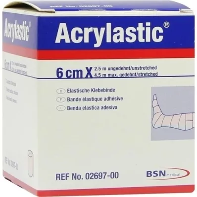 ACRYLASTIC 6 cmx2,5 m bandager, 1 stk