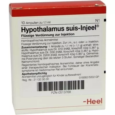 HYPOTHALAMUS suis Injeel ampuller, 10 stk