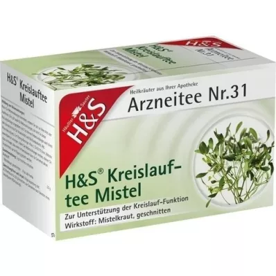 H&amp;S Circulation Tea Mistelten Filterpose, 20X2,0 g