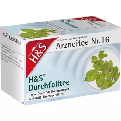 H&amp;S Diarré te-filterposer, 20X1,5 g