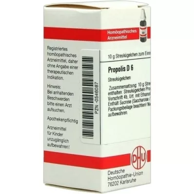PROPOLIS D 6 kugler, 10 g