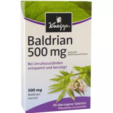 KNEIPP Baldrian 500 overtrukne tabletter, 90 stk